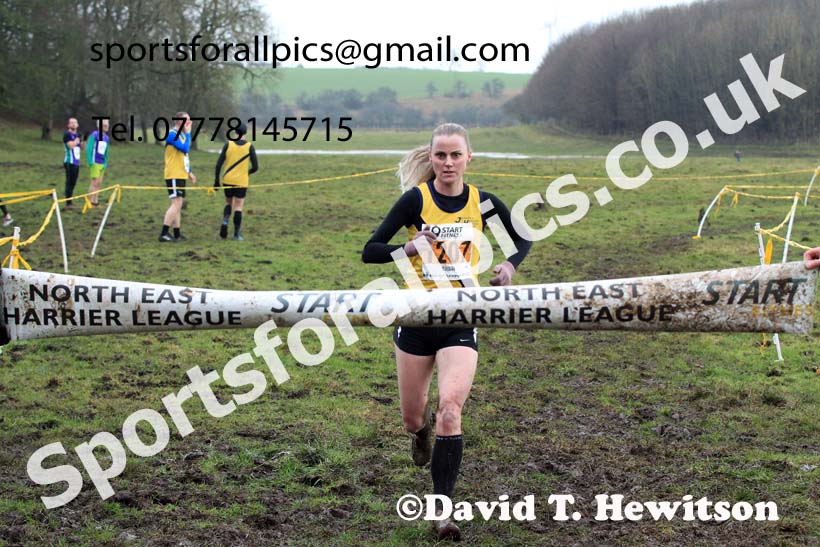Senior womens 2022 North Eastern Harrier League, Thornley Farm, Peterlee, County Durham. Photo: David T. Hewitson/Sports for All Pics
